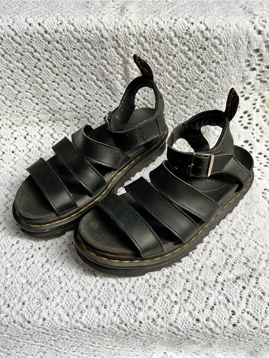 Dr. Martens Shoes - Women’s Dr. Martens Blaire Black Leather Fisherman Sandals Doc Martens